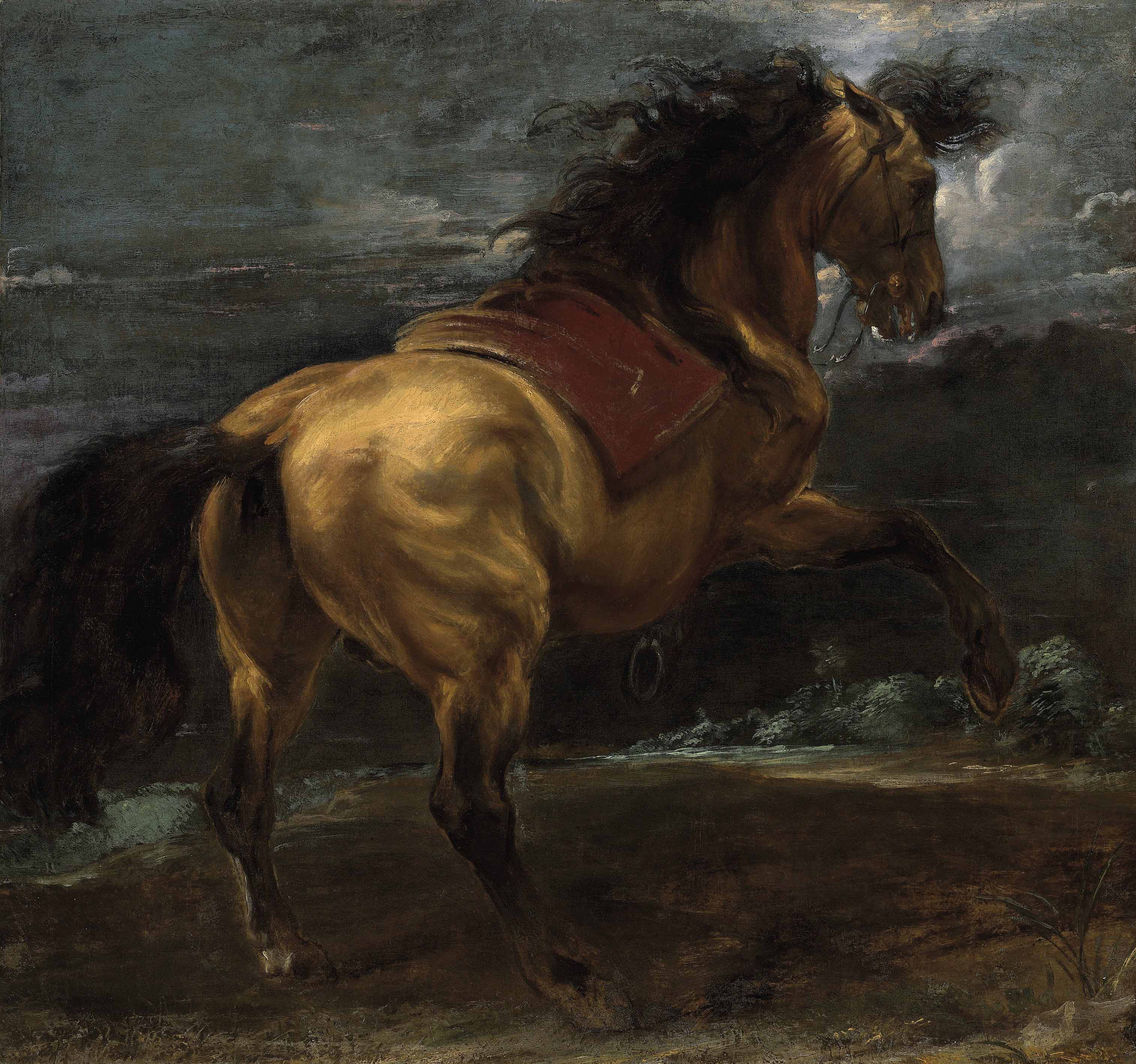 Sir Anthony Van Dyck Antwerp 1599 1641 London A Rearing Stallion 17th Century Paintings Christie S